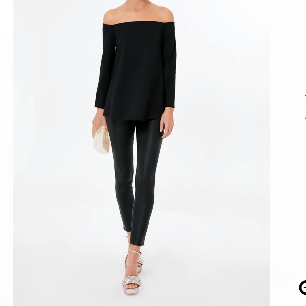 Tuckernuck Black Off-the-Shoulder Long Sleeve Top